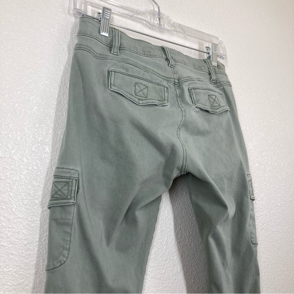 CAbi Sage Green Celadon Cargo Skinny Stretch Low Rise Jeans 4 - Picture 8 of 16